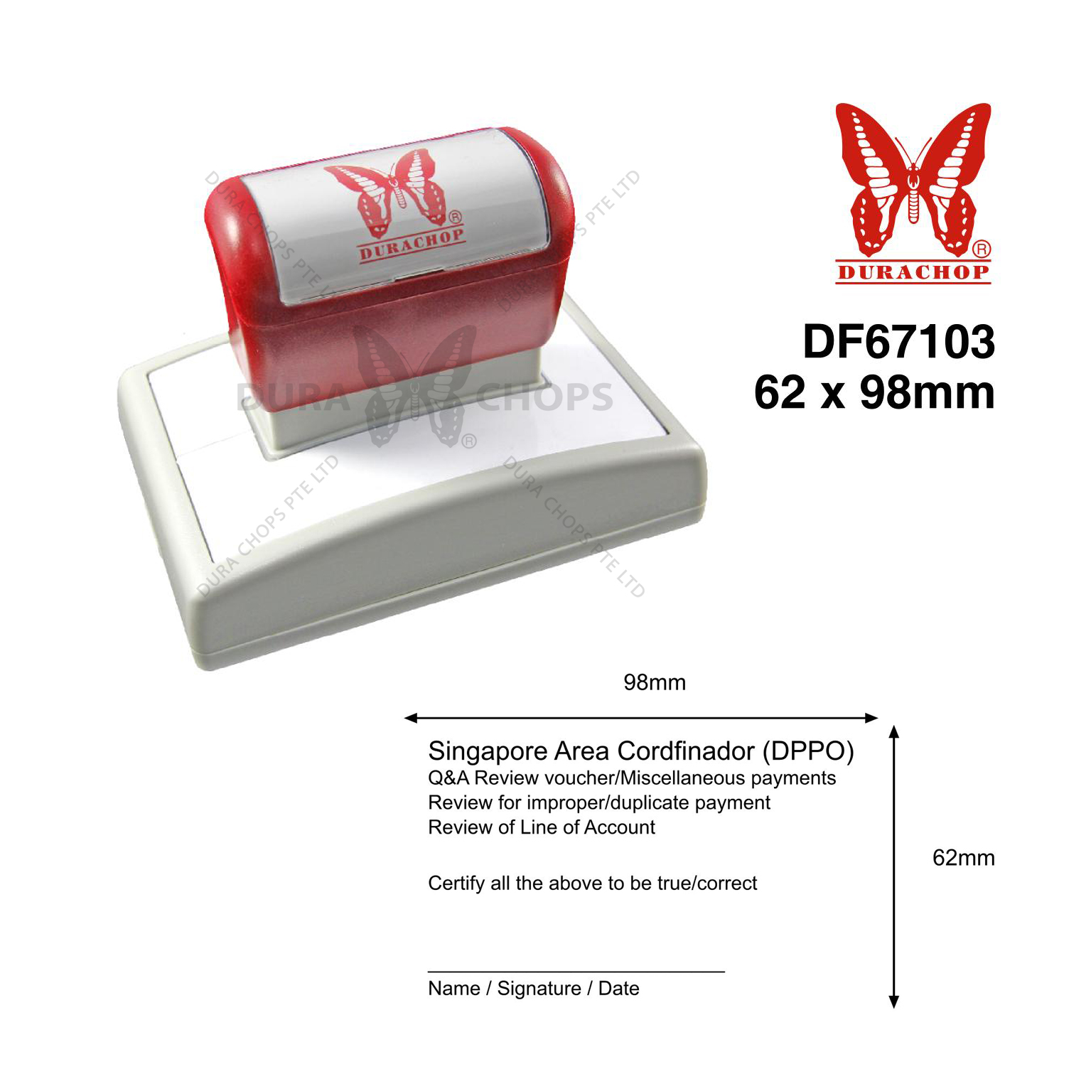 DF67103 - 62 x 98mm DF67103 - 62 x 98mm