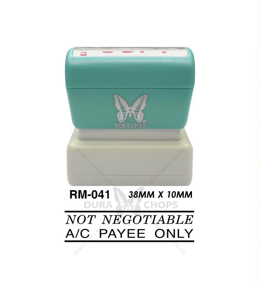 RM-041 - NOT NEGOTIABLE A/C PAYEE ONLY RM-041 - NOT NEGOTIABLE A/C PAYEE ONLY