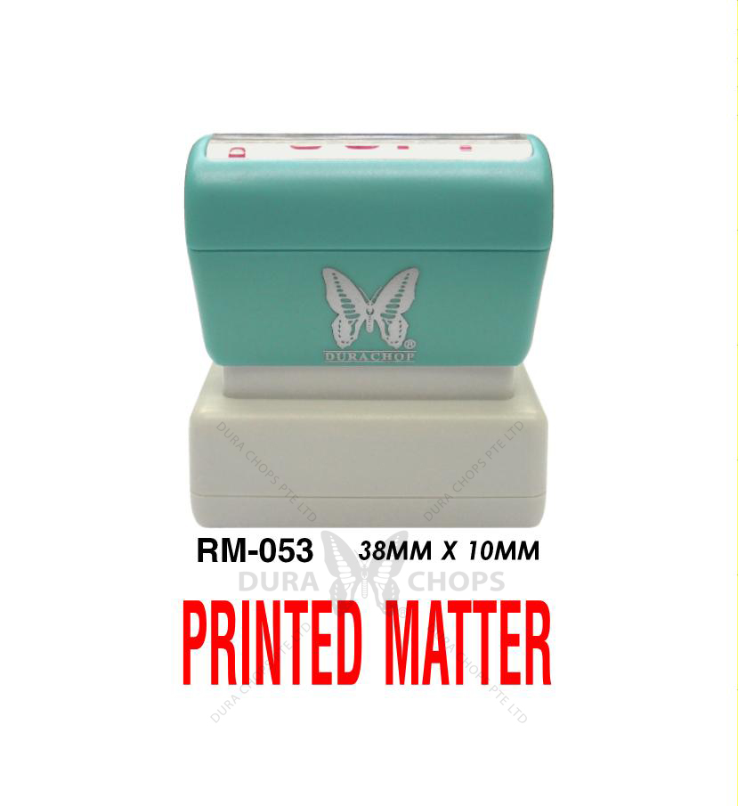 RM-053 - PRINTED MATTER RM-053 - PRINTED MATTER