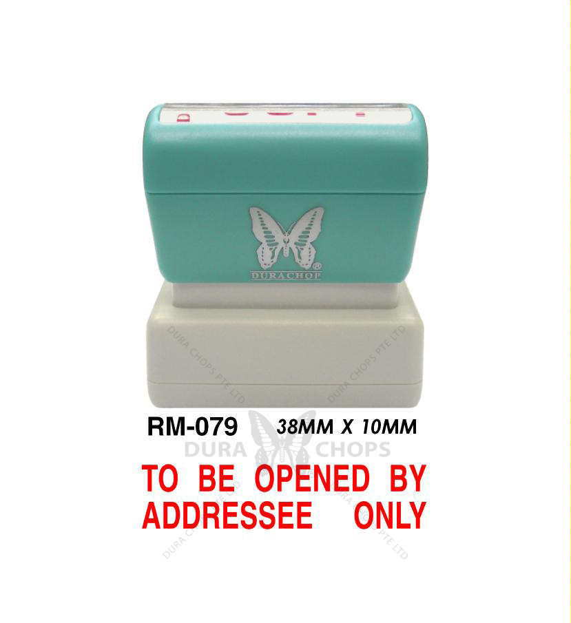 RM-079 - TO BE OPENED BY ADDRESSEE ONLY RM-079 - TO BE OPENED BY ADDRESSEE ONLY