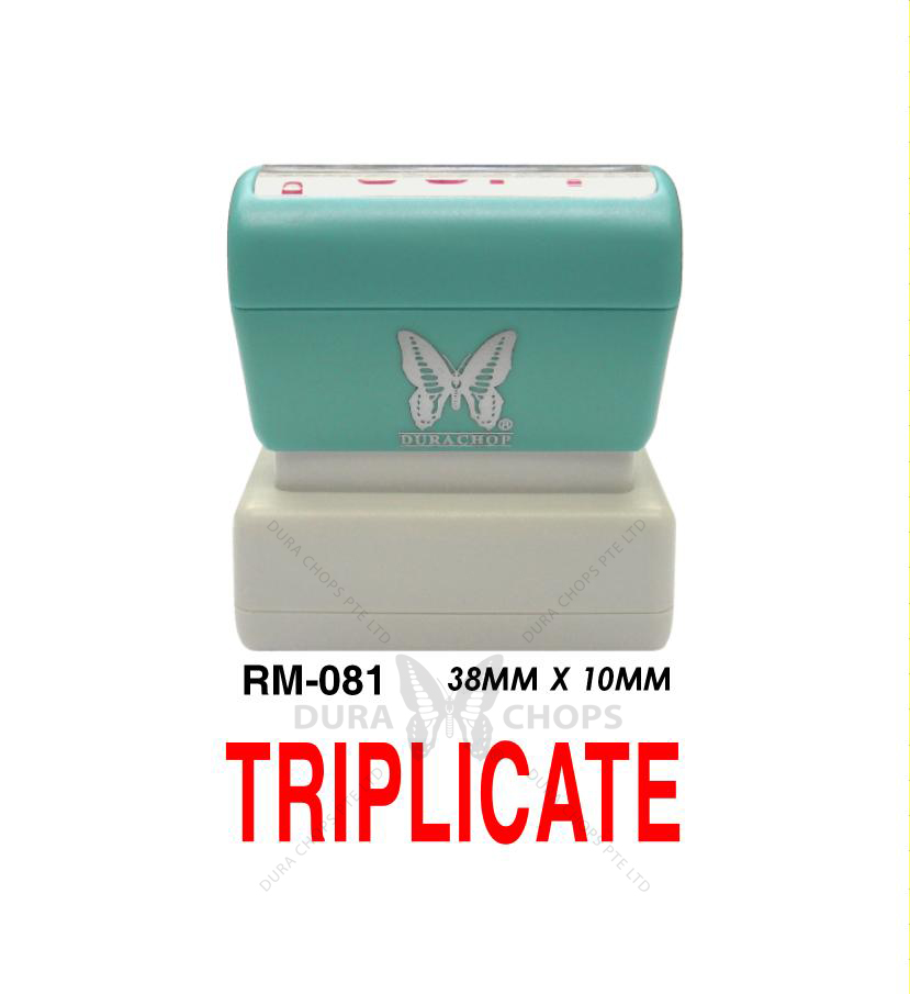 RM-081 - TRIPLICATE RM-081 - TRIPLICATE
